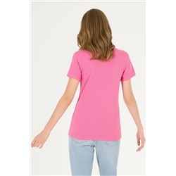 Kadın Pembe Polo Yaka Tişört