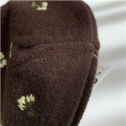 Женский вязаный комплект шапка, перчатки и шарф с вышивкой Zar*a