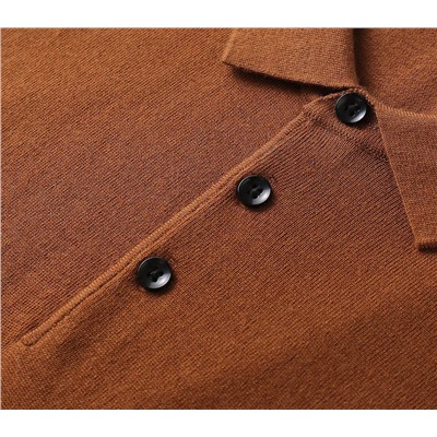 Мужская шерстяная рубашка ZEGN*A с лацканами и длинными рукавами