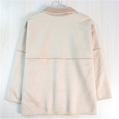 Женское свободное повседневное замшевое пальто на флисовой подкладке