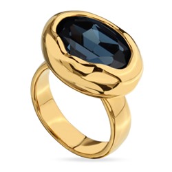 Кольцо Грация (кристаллы SW 18х13 темно-синие; покрытие золото), Есть комплект