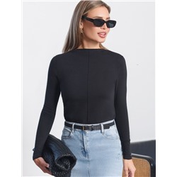 Джемпер с цельнокроеным воротом из премиального хлопка