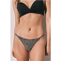 Braga bikini tanga animal print leopardo