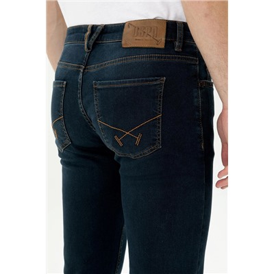 Erkek Koyu Mavi Jean Pantolon