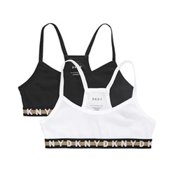 DKNY Big Girls 2-Pk. Ribbed Bralettes