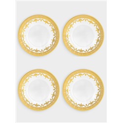 Тарелка обеденная, 26 см, 4 шт, стекло, золотистая, Versailles
