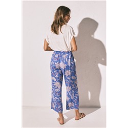 Pantalón Capri estampado  azul