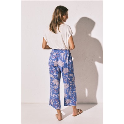 Pantalón Capri estampado  azul