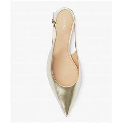 Michael Kors Outlet Amali Metallic Slingback Flat