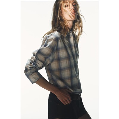 OVERSIZE CHECK SHIRT WITH POCKET