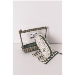 Pack 3 neceseres estampado verde