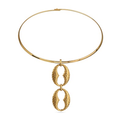 Колье-чокер Рептилия (покрытие золото) 42см, Есть комплект