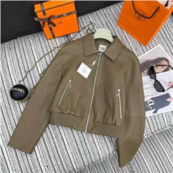 жакет из овчины с длинными рукавами и лацканами люкс распродажа