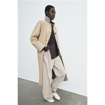 TRENCH CUADROS REVERSIBLE ZW COLLECTION ТРЕНЧ ДВУСТОРОННИЙ