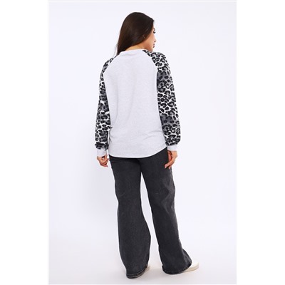 Женский свитшот леопард реглан 2025-2