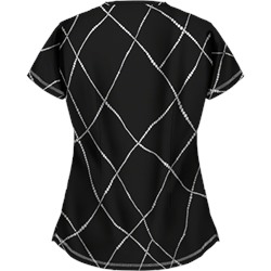 UA Pearls of Wisdom Black Print Scrub Top