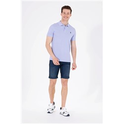 Erkek Mavi Basic Polo Yaka Tişört