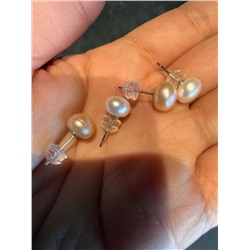 Жемчужный набор из 3-х предметов бусы+браслет+серьги