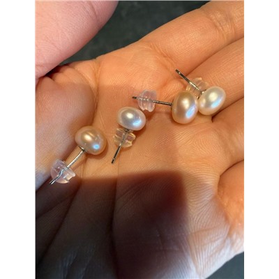 Жемчужный набор из 3-х предметов бусы+браслет+серьги