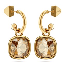 Серьги Триумф (кристаллы SW шампань 12мм; покрытие золото), Есть комплект