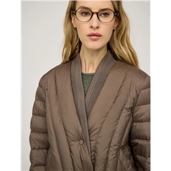 Коричневая стеганая куртка