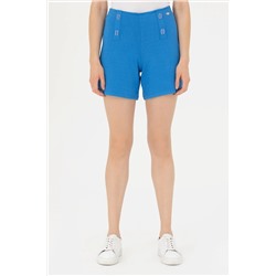 Kadın Saks Örme Şort