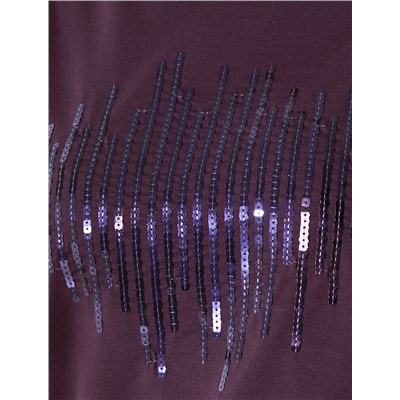 Нарядная футболка с принтом пайетками