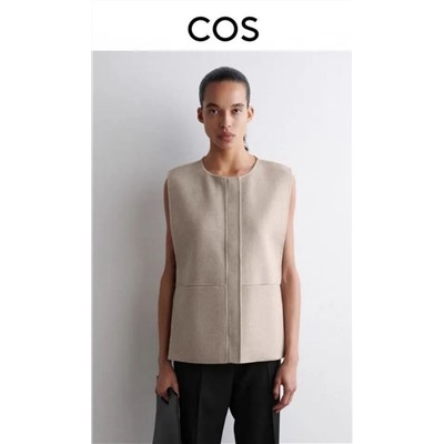 Женский жилет из шерсти с круглым вырезом  КО*С