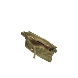 Bandolera de nobuk Verde y dorado