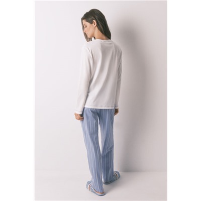 Pijama largo algodón Harry Potter rayas