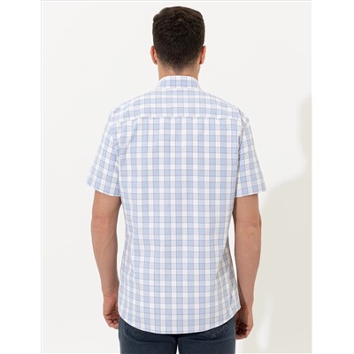 Açık Mavi Regular Fit Kısa Kollu Gömlek