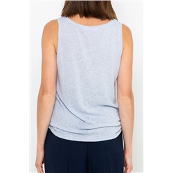Camiseta de tirantes de lino Azul pastel