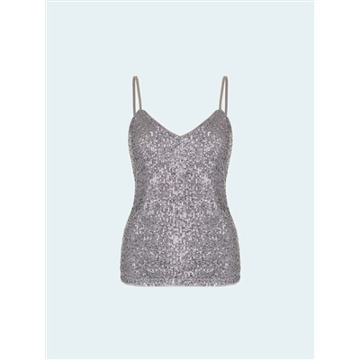 Топ с пайетками на бретелях, B3107/heels