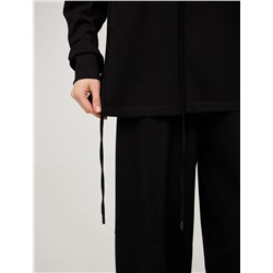 Черный концептуальный свитшот из хлопка