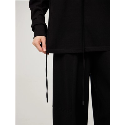 Черный концептуальный свитшот из хлопка