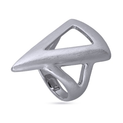 Кольцо (покрытие сатиновый родий)