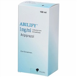 Abilify с действующим веществом арипипразол в форме орального раствора (сиропа) с концентрацией 1 мг/мл