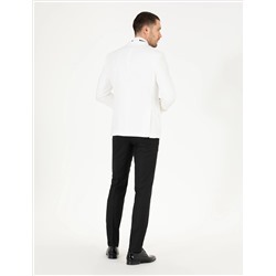 Beyaz Ex. Slim Fit Yelekli Smokin