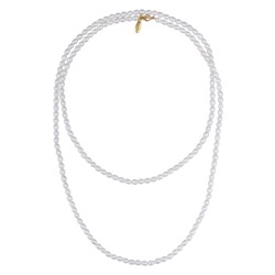 Колье (жемчуг белый 5-7мм; покрытие золото 120см), Есть комплект