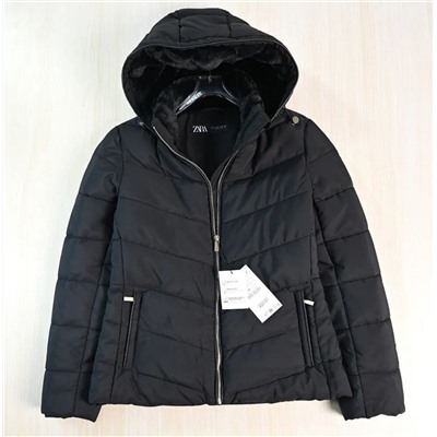 Женская плотная теплая куртка с капюшоном и хлопковой подкладкой ZAR*A