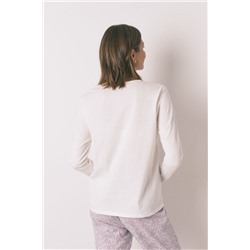 Camiseta manga larga 100% algodón blanco