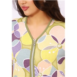 520 Халат больших размеров - Цветы