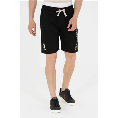 Erkek Siyah Örme Şort