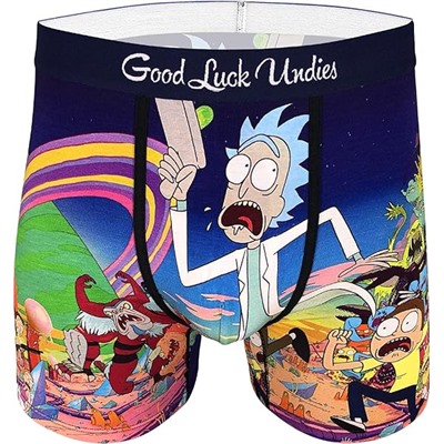 Good Luck Undies Men's Rick and Morty Boxer Brief Underwear