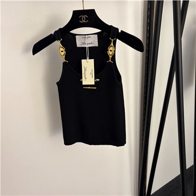 Трикотажный женский топ с украшениями (2 цвета) Шиапарелл*и