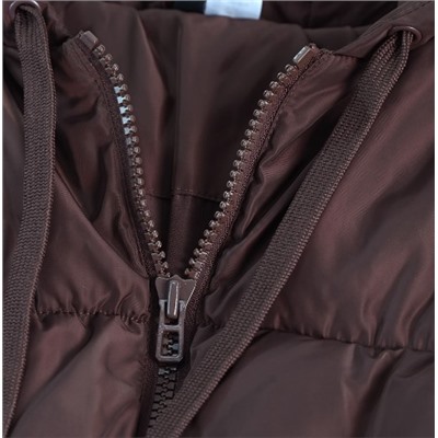 Женская однослойная утепленная куртка/пуховик с капюшоном