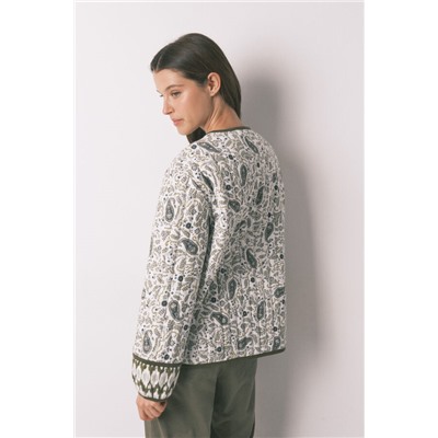 Chaqueta acolchada estampado Paisley