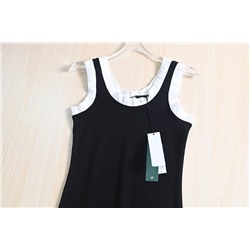 Нежное платье - майка Kar*l Lagerfel*d с контрастными вставками