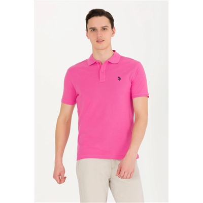 Erkek Pembe Basic Polo Yaka Tişört