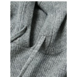 Женский вязаный шерстяной джемпер с капюшоном, толстовка Макс Мар*а